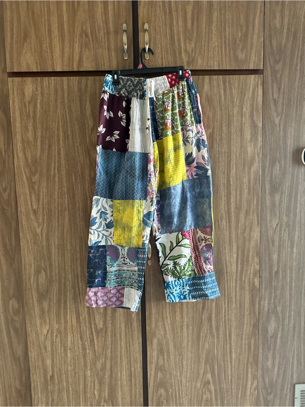 Kathmandu Imports Patchwork Boho Wide-Leg Pants in Multi Color